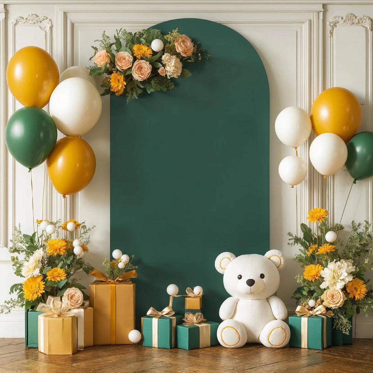Arch Backdrop Cover – Dark Green Rental in Ottawa