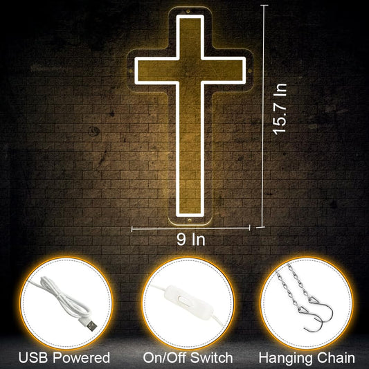 Cross LED Neon Sign (Rental)