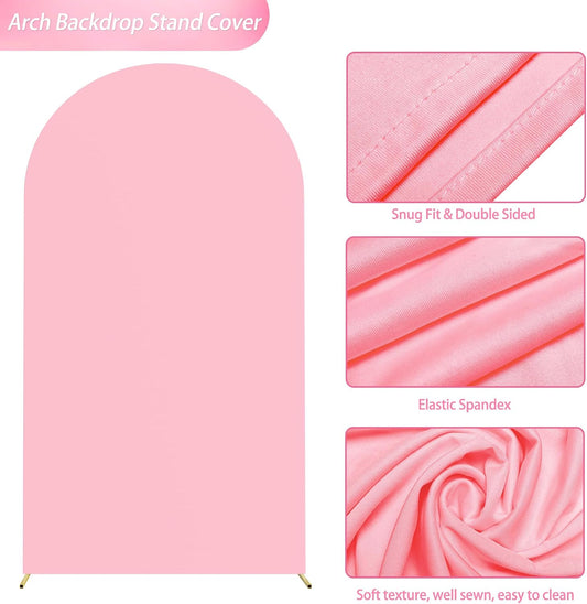 Arch Backdrop Cover – Pink, 7.2 ft (Rental)