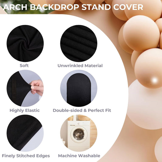 Arch Backdrop Cover – Black, 6.6 ft (Rental)