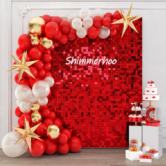 Red Shimmer Wall Backdrop – 24 Panels rental in Ottawa