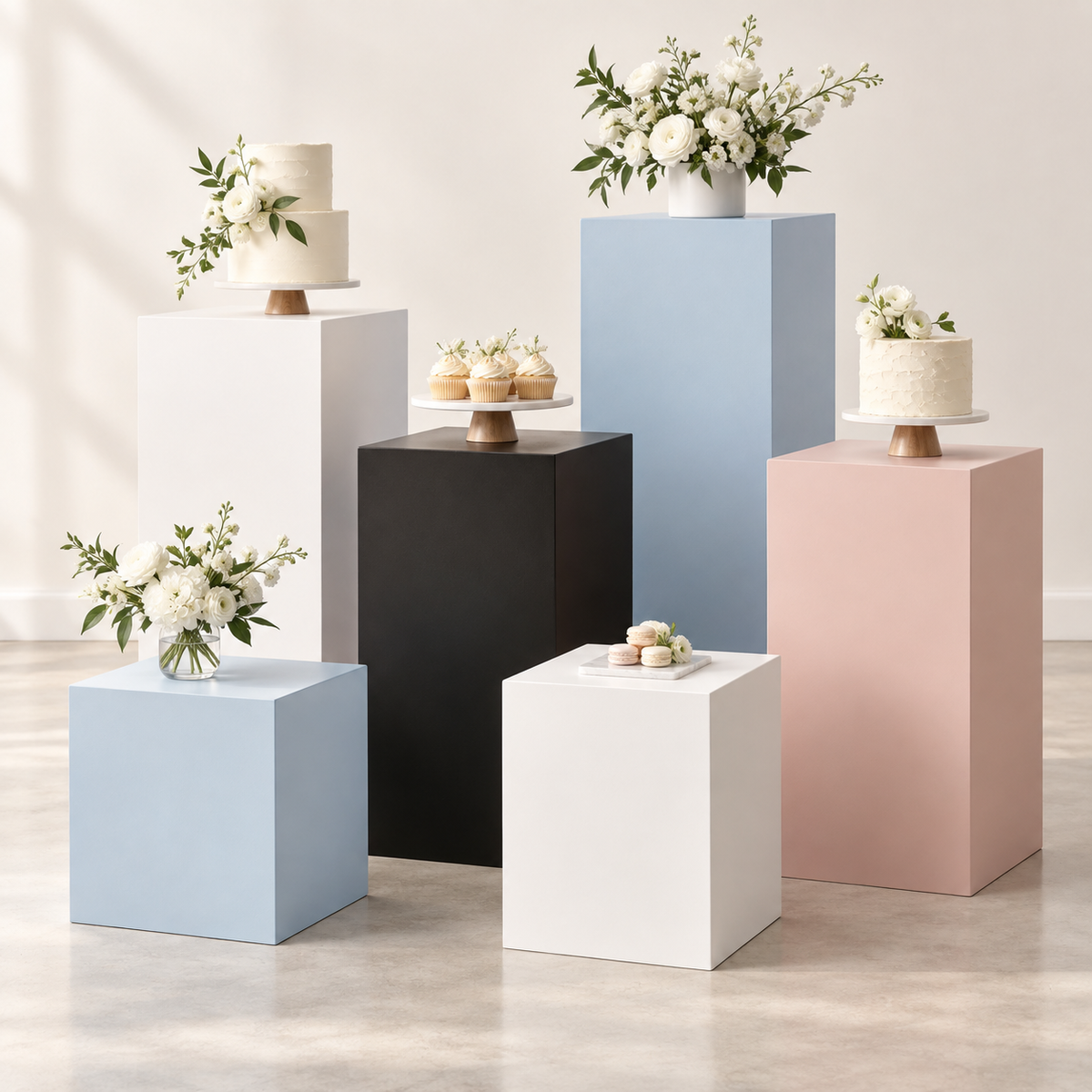 Wooden Cube Pedestals (Rental)