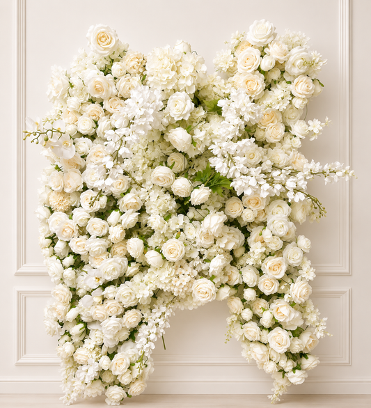 White Rose Floral Installation Set rental in Ottawa