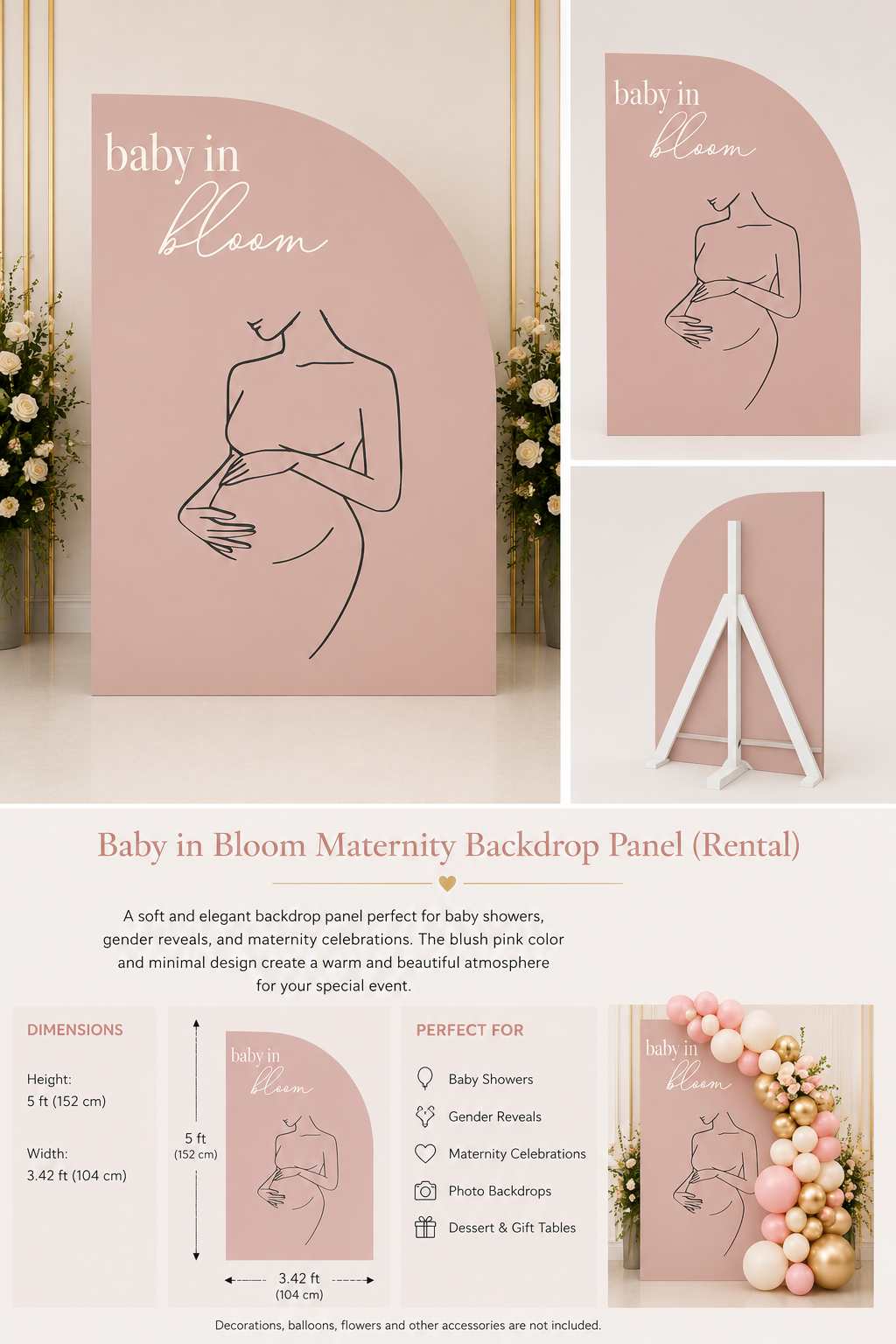 Baby in Bloom Maternity Backdrop Panel rental in Ottawa