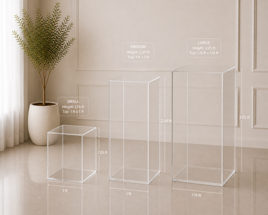 Clear Acrylic Cube Pedestals – Set of 3 | Rental (Best Value) rental in Ottawa