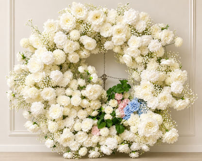 Grand White Wedding Floral Ring rental in Ottawa