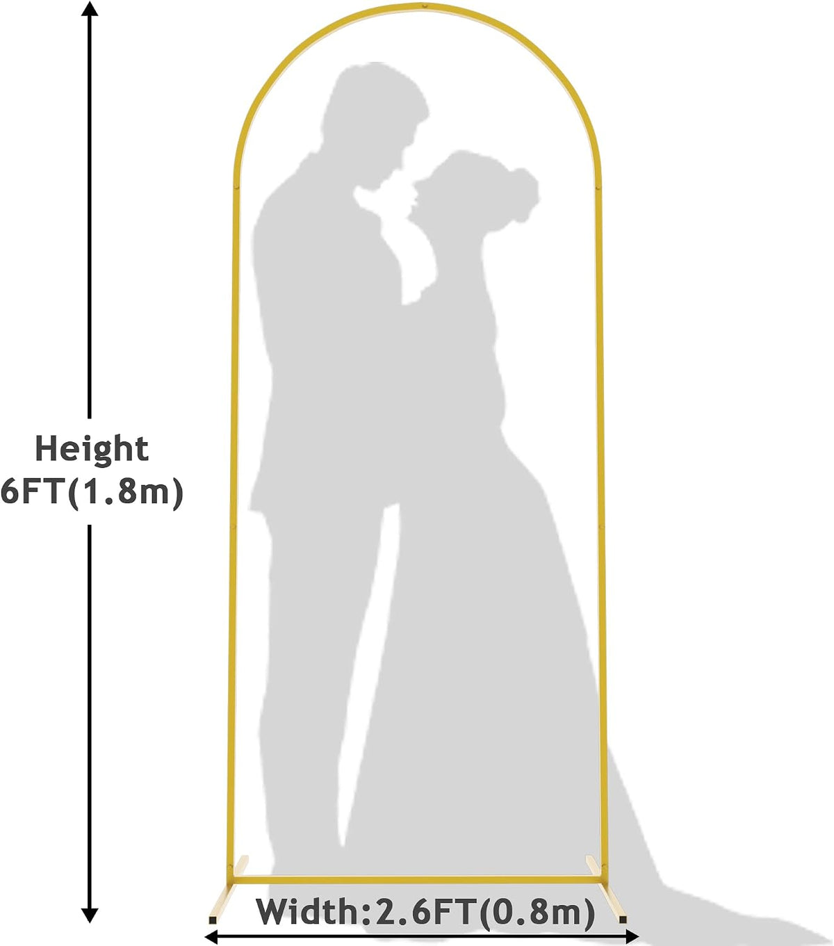 Gold Metal Arch Backdrop Stand – 6 ft rental in Ottawa