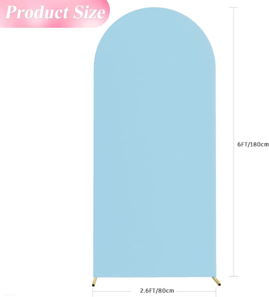 Arch Backdrop Cover – Dusty Blue, 6 ft Rental in Ottawa