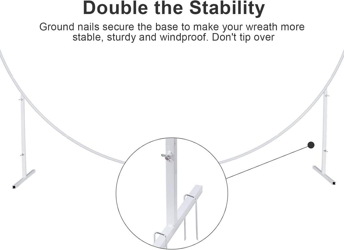 White Round Backdrop Stand – 7.3 ft rental in Ottawa
