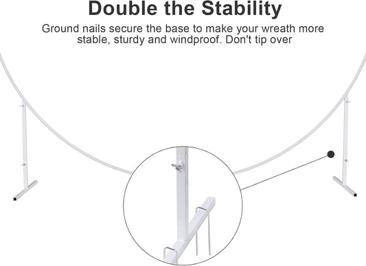 White Round Backdrop Stand – 7.3 ft rental in Ottawa