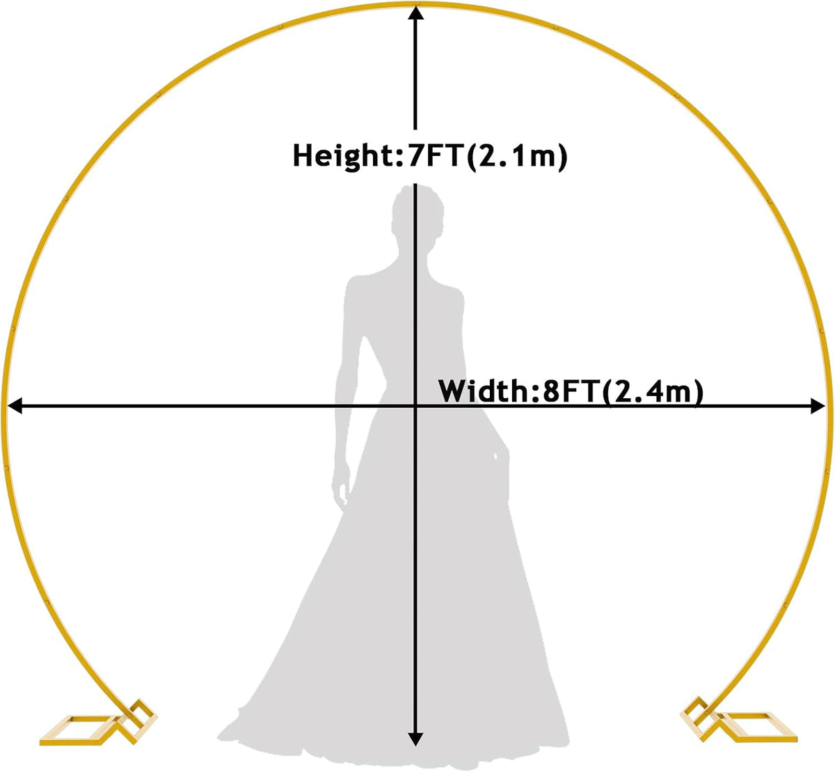 Gold Round Backdrop Stand – 8 ft rental in Ottawa