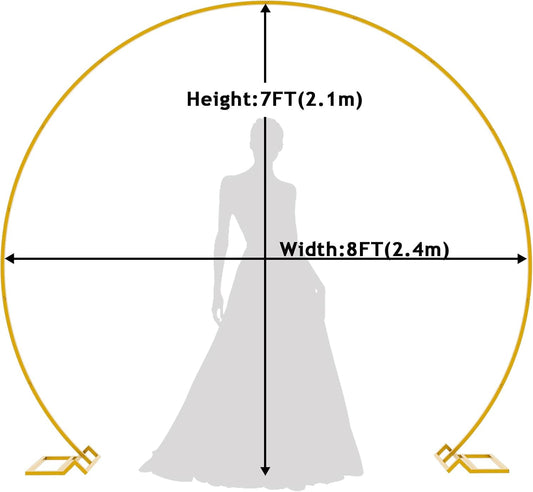 Gold Round Backdrop Stand – 8 ft rental in Ottawa