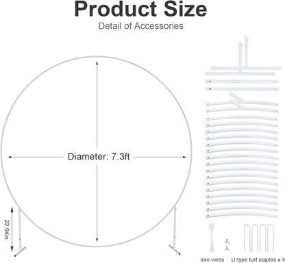 White Round Backdrop Stand – 7.3 ft rental in Ottawa