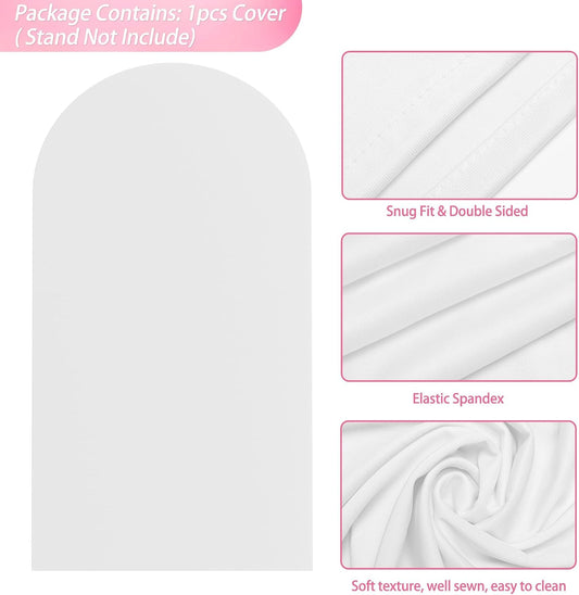 Arch Backdrop Cover – White, 7.2 ft (Rental)