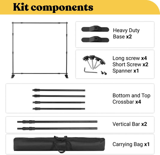 Backdrop Banner Stand (Adjustable) – 8 × 8 ft rental in Ottawa