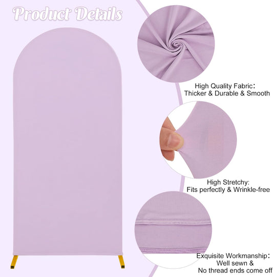 Arch Backdrop Cover – Lavender, 6.6 ft (Rental)