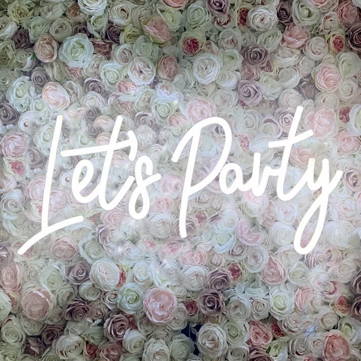 LED Neon Sign “Let’s Party” – White (Rental)