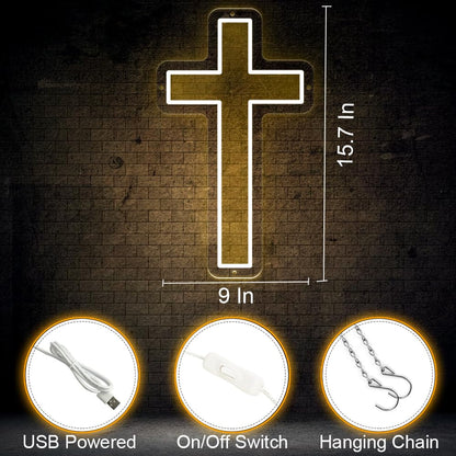 Cross LED Neon Sign (Rental)