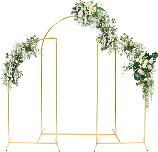 Gold Half-Moon Backdrop Arch Set – 3 Pieces rental in Ottawa
