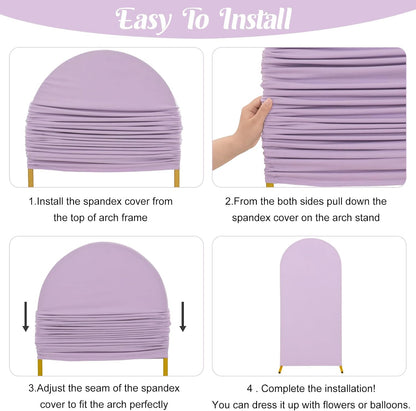 Arch Backdrop Cover – Lavender, 6.6 ft (Rental)