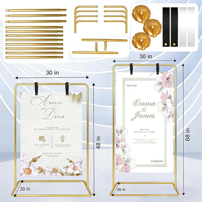 Gold Welcome Sign Stand Rental in Ottawa