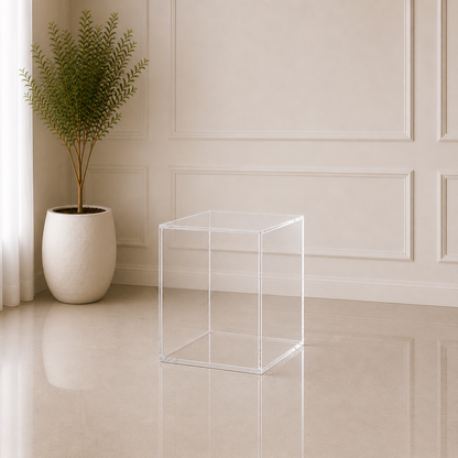 Clear Acrylic Cube Pedestal – Small | Rental rental in Ottawa
