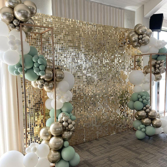 Gold Shimmer Wall Backdrop – 36 Panels rental in Ottawa
