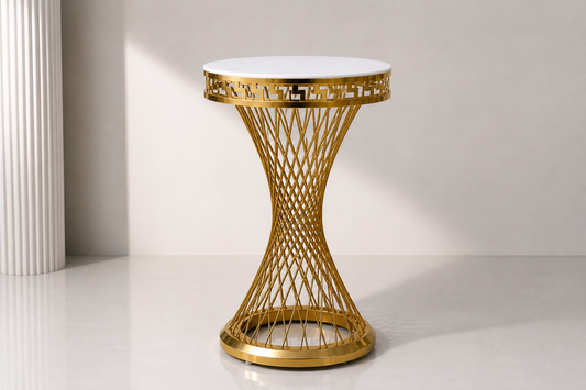 Gold Twist Pedestal Stand – Medium | Rental rental in Ottawa