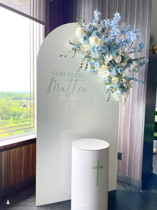 Metal Cylinder Display Stand – White (Large) | Rental rental in Ottawa