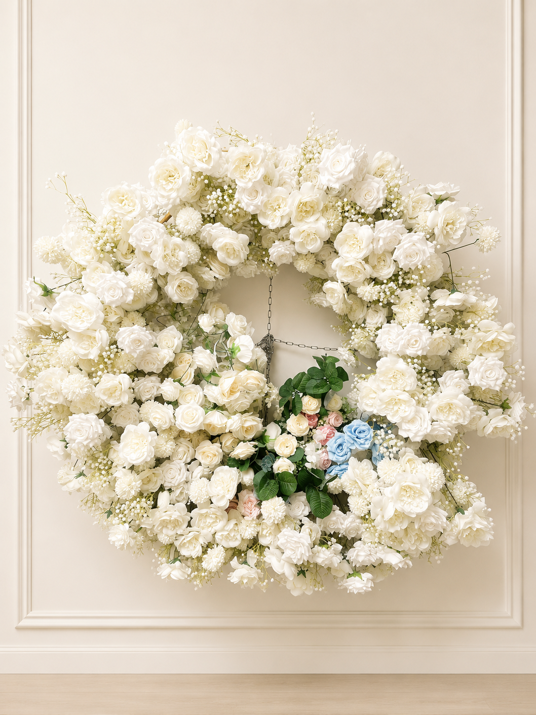 Grand White Wedding Floral Ring rental in Ottawa
