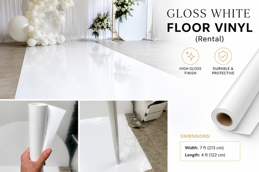 Gloss White Floor Vinyl Rental in Ottawa
