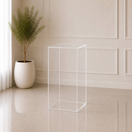 Clear Acrylic Cube Pedestal – Medium | Rental rental in Ottawa