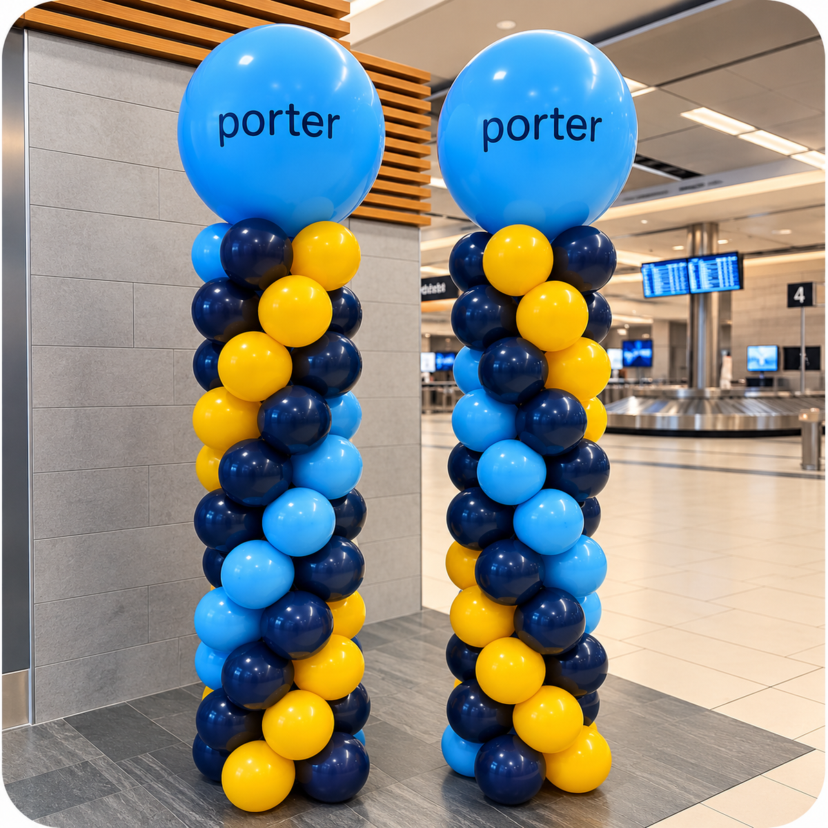 Porter Branded Balloon Columns